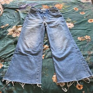 MOTHER hustler roller wide leg jeans